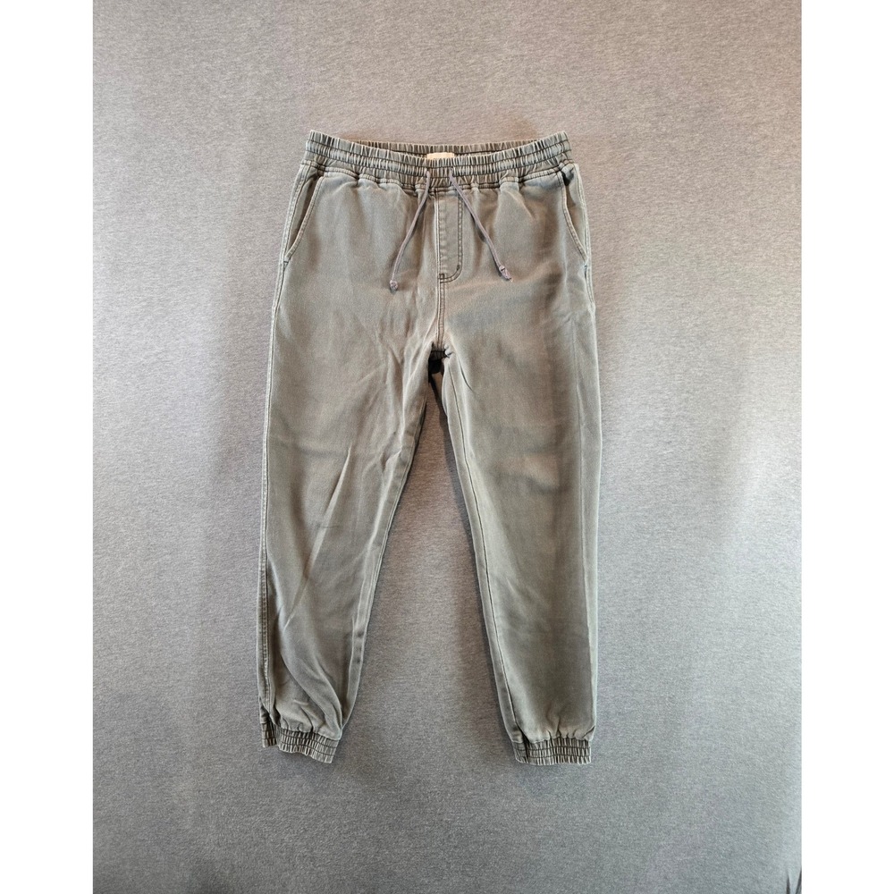 Elwood Jogger Pants Mens M Gray Cotton Spandex Elastic Waist Tapered ST# CB00001